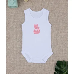 Prenatal Body Infantil de Algodón Blanco con Estampado de Gatito* Ropa Y Accesorios·Bodies|Recién Nacido·Ropa Y Accesorios
