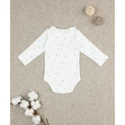 Prenatal Body niña blanco con estampado allover y cuello