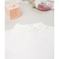 Prenatal Body niña blanco con volante en el cuello