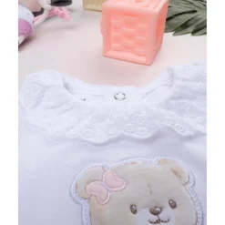 Prenatal Body niña blanco estampado con cuello