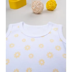 Prenatal Body niña blanco margaritas amarillas