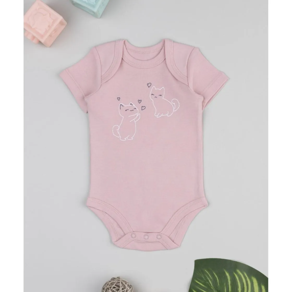 Prenatal Body niña rosa con gatitos