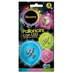 TOYS "R" US Bolsa con 3 globos luz LED "Buon Compleanno"* Artículos De Fiesta Y Regalos