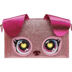 PURSE PETS Bolso de mano juguete cachorro con ojos arcoíris iluminados ㅤ
