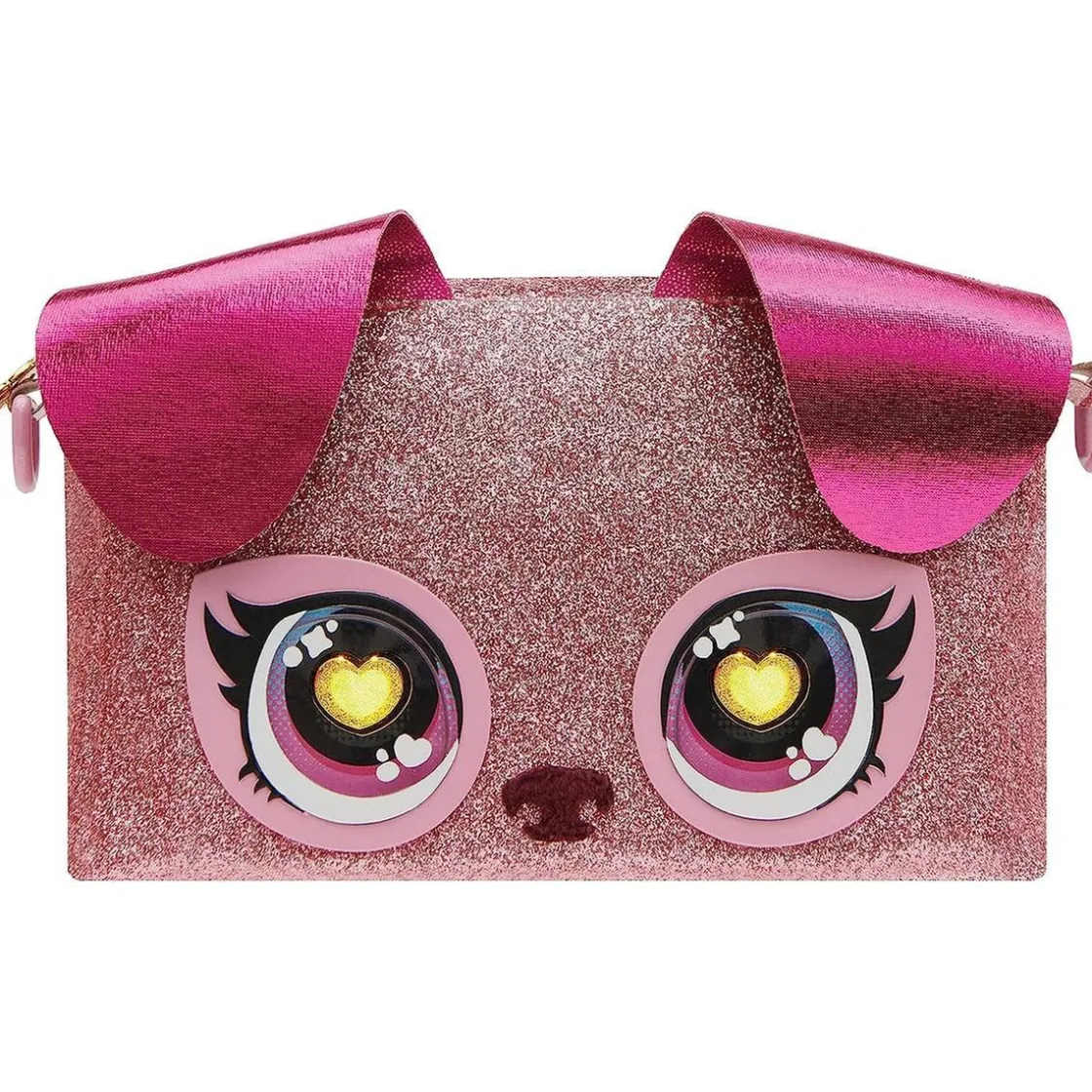 PURSE PETS Bolso de mano juguete cachorro con ojos arcoíris iluminados ㅤ