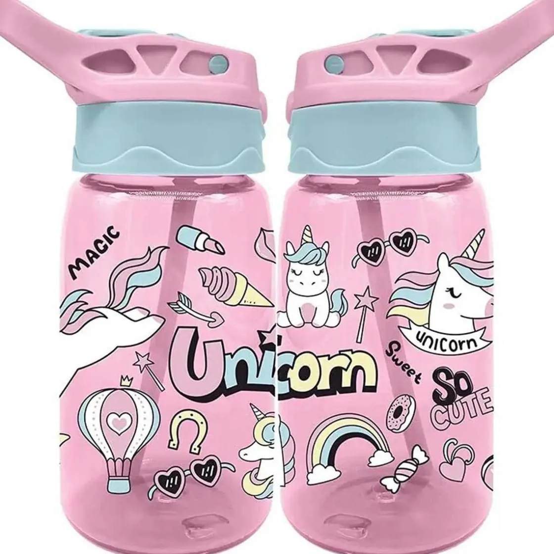 CLASSICS REVOLUTION, S.L. Botella cantimplora infantil de tritan 500ml con diseño Unicornio