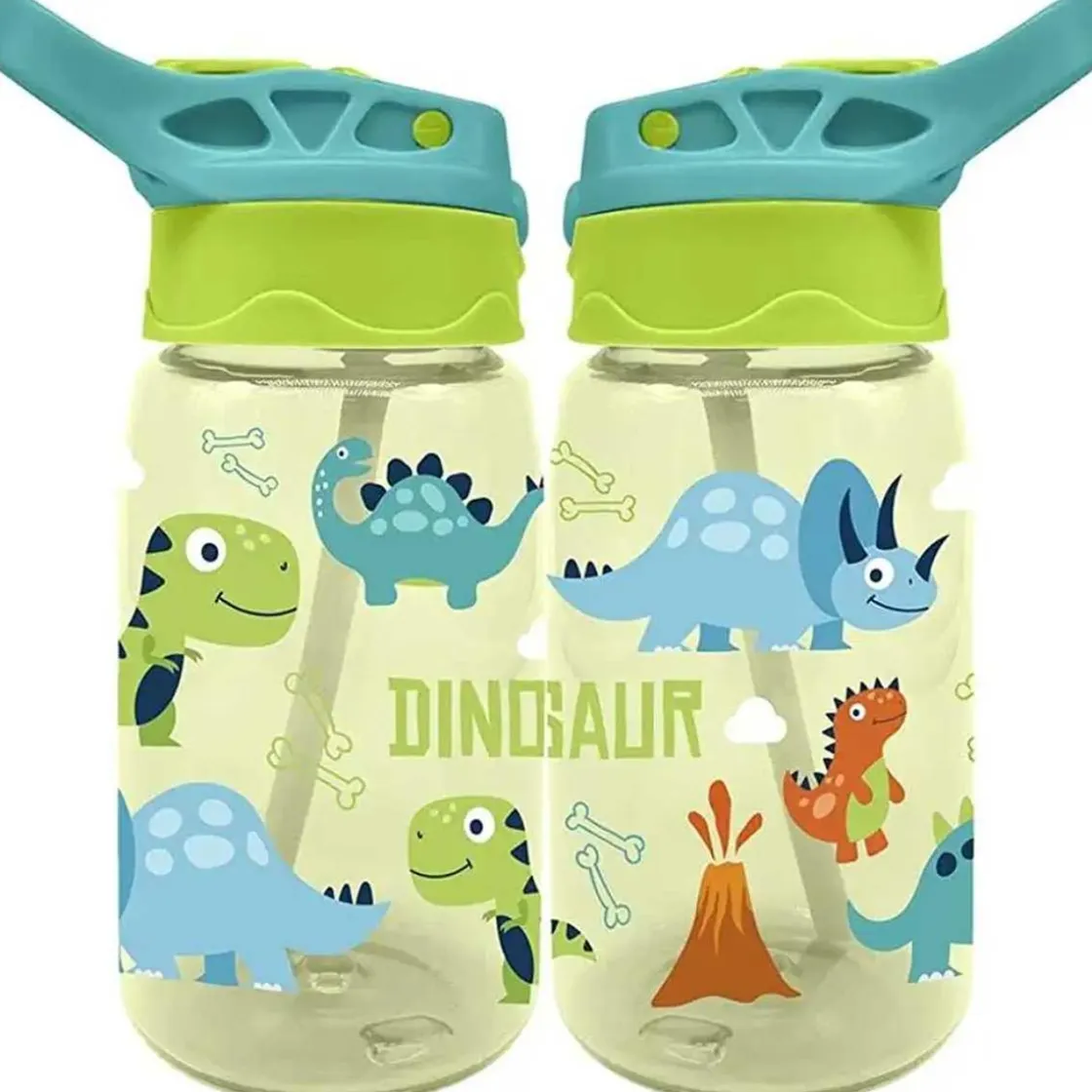 CLASSICS REVOLUTION, S.L. Botella cantimplora infantil de tritan 500ml con diseño de dinosaurio* Material Escolar