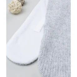 Prenatal Bufanda niño gris/blanco