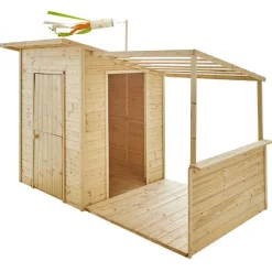 SOULET Cabaña infantil de madera con porche Santa Bárbara