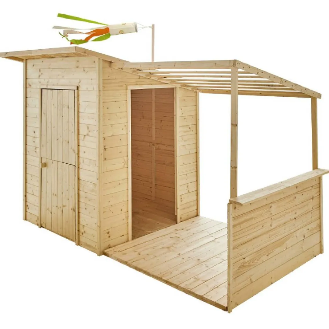 SOULET Cabaña infantil de madera con porche Santa Bárbara