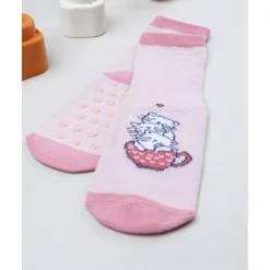 Prenatal Calcetines antideslizantes niña rosa con gatos* Calzado Y Accesorios·Accesorios Y Complementos