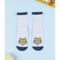 Prenatal Calcetines antideslizantes niño gris tigre