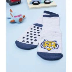 Prenatal Calcetines antideslizantes niño gris tigre