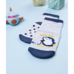 Prenatal Calcetines antideslizantes niño gris hockey