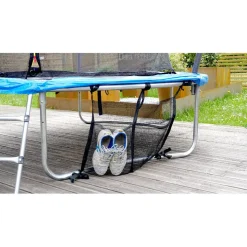 SOULET Cama elástica exterior de 366 cm con red, escalera y refuerzo de protección