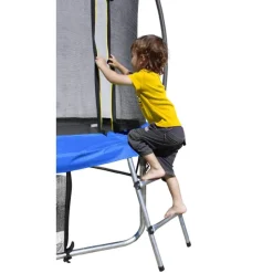 SOULET Cama elástica exterior de 305 cm con red, escalera y refuerzo de protección