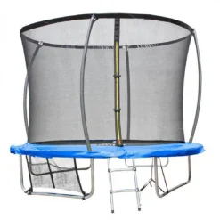 SOULET Cama elástica exterior de 427 cm con red, escalera y refuerzo de protección* Camas Elásticas