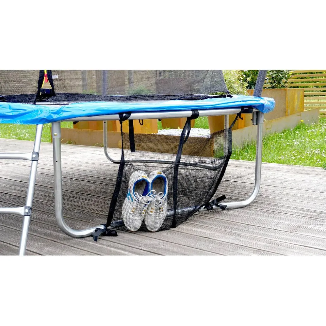 SOULET Cama elástica exterior de 427 cm con red, escalera y refuerzo de protección* Camas Elásticas