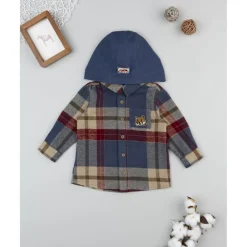 Prenatal Camisa de franela multicolor con capucha para niño* Niño·Bebé Niño 3-36 Meses|Bebé Niño 3-36 Meses·Camisas Y Camisetas