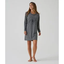 Prenatal Camisa de noche premamá gris oscuro flores all-over* Premamá·Íntimo Y Noche|Íntimo Y Noche·Pijamas Y Camisones