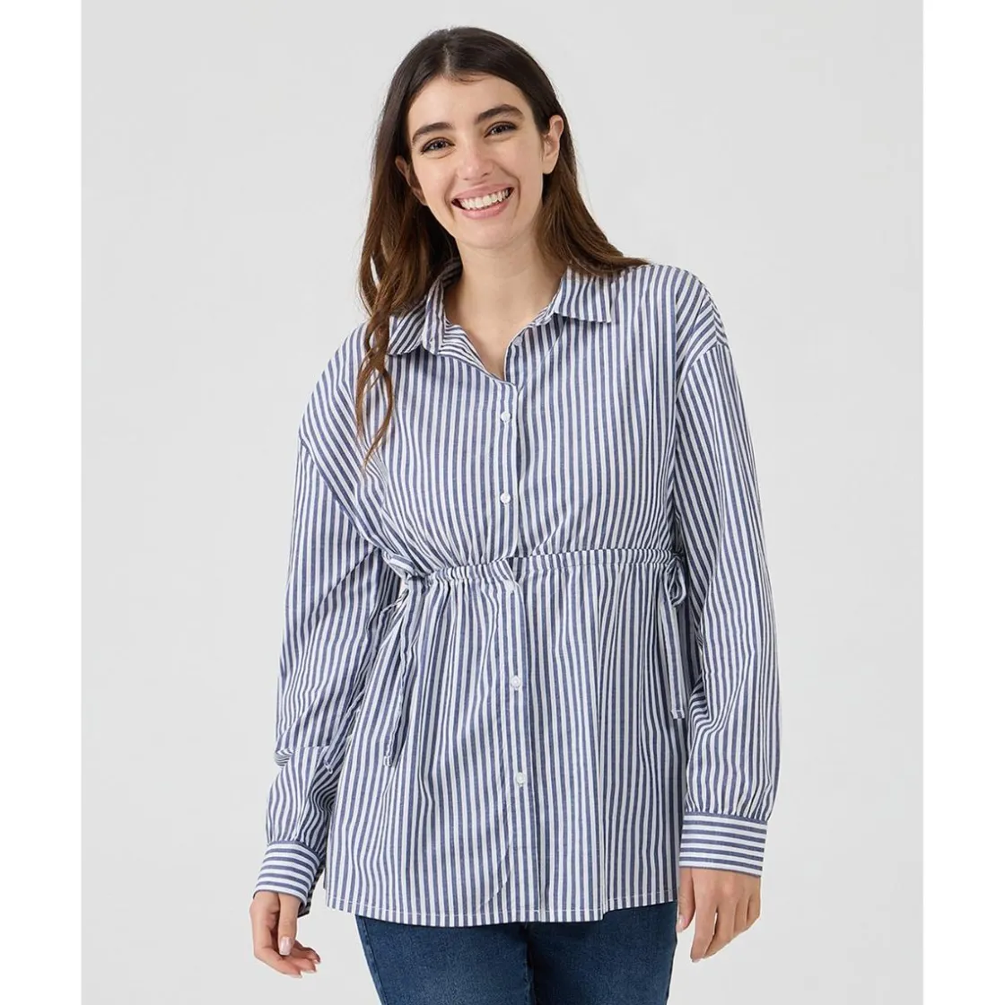 Prenatal Camisa premamá de popelina a rayas azules y blancas* Moda·Camisas Y Blusas|Premamá·Moda