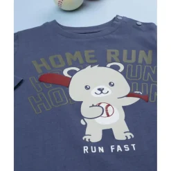 Prenatal Camiseta azul con estampado 