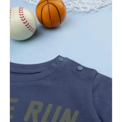 Prenatal Camiseta azul con estampado 