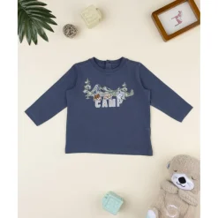 Prenatal Camiseta azul con estampado montaña para niño