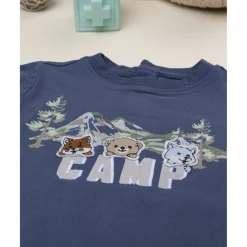 Prenatal Camiseta azul con estampado montaña para niño