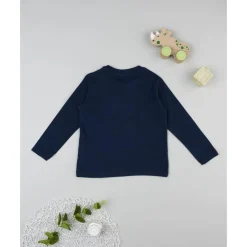 Prenatal Camiseta azul de manga larga para niño con estampado de oso