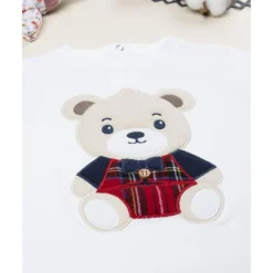 Prenatal Camiseta bebé blanca con oso Teddy
