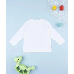 Prenatal Camiseta blanca con dinosaurios niño