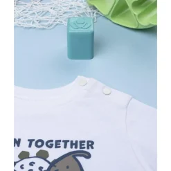 Prenatal Camiseta blanca con dinosaurios niño