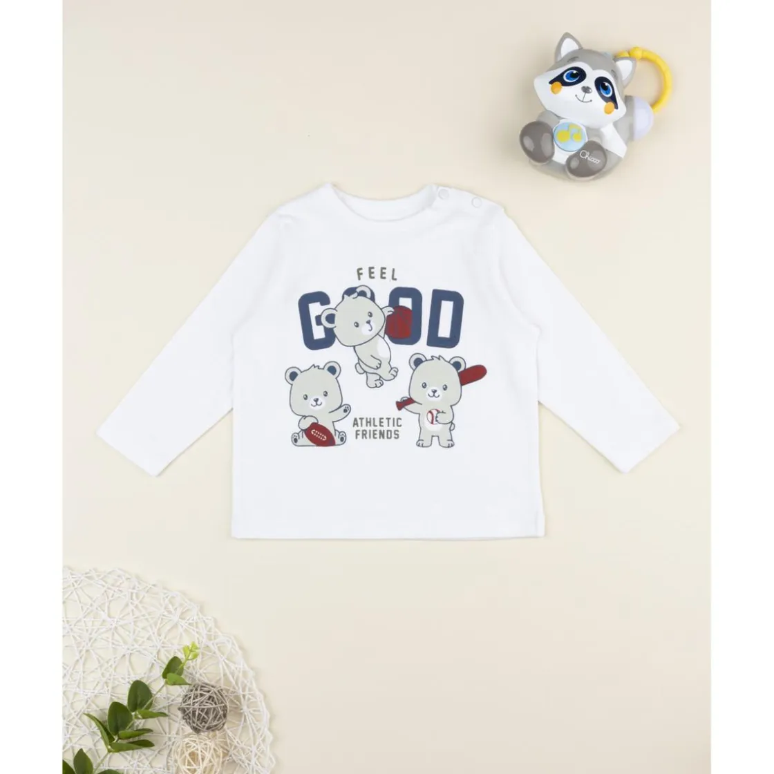 Prenatal Camiseta blanca con estampado "Feel Good"