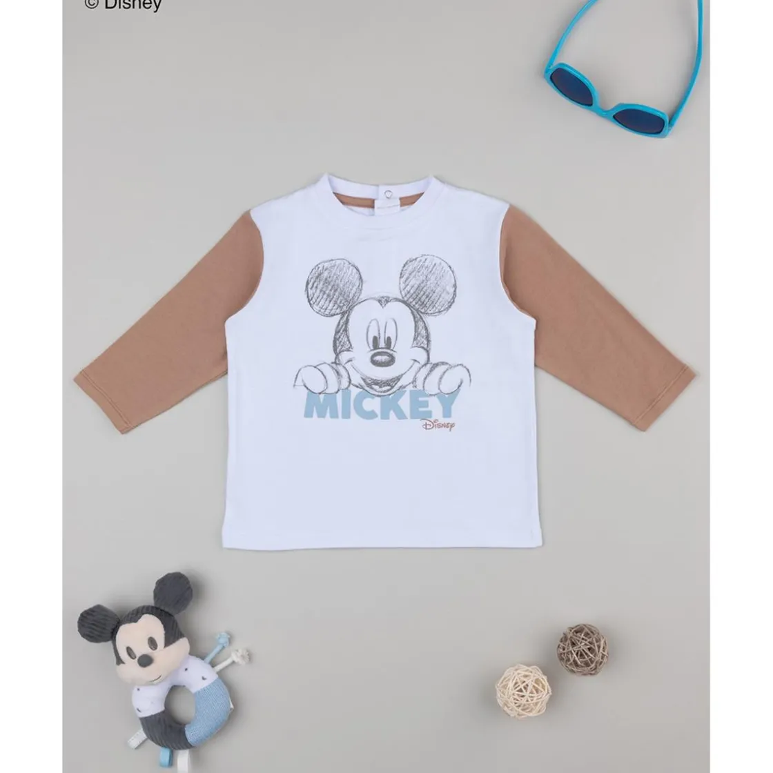 Prenatal Camiseta blanca con Mickey Mouse para niño* Bebé Niño 3-36 Meses·Camisas Y Camisetas|Niño·Bebé Niño 3-36 Meses