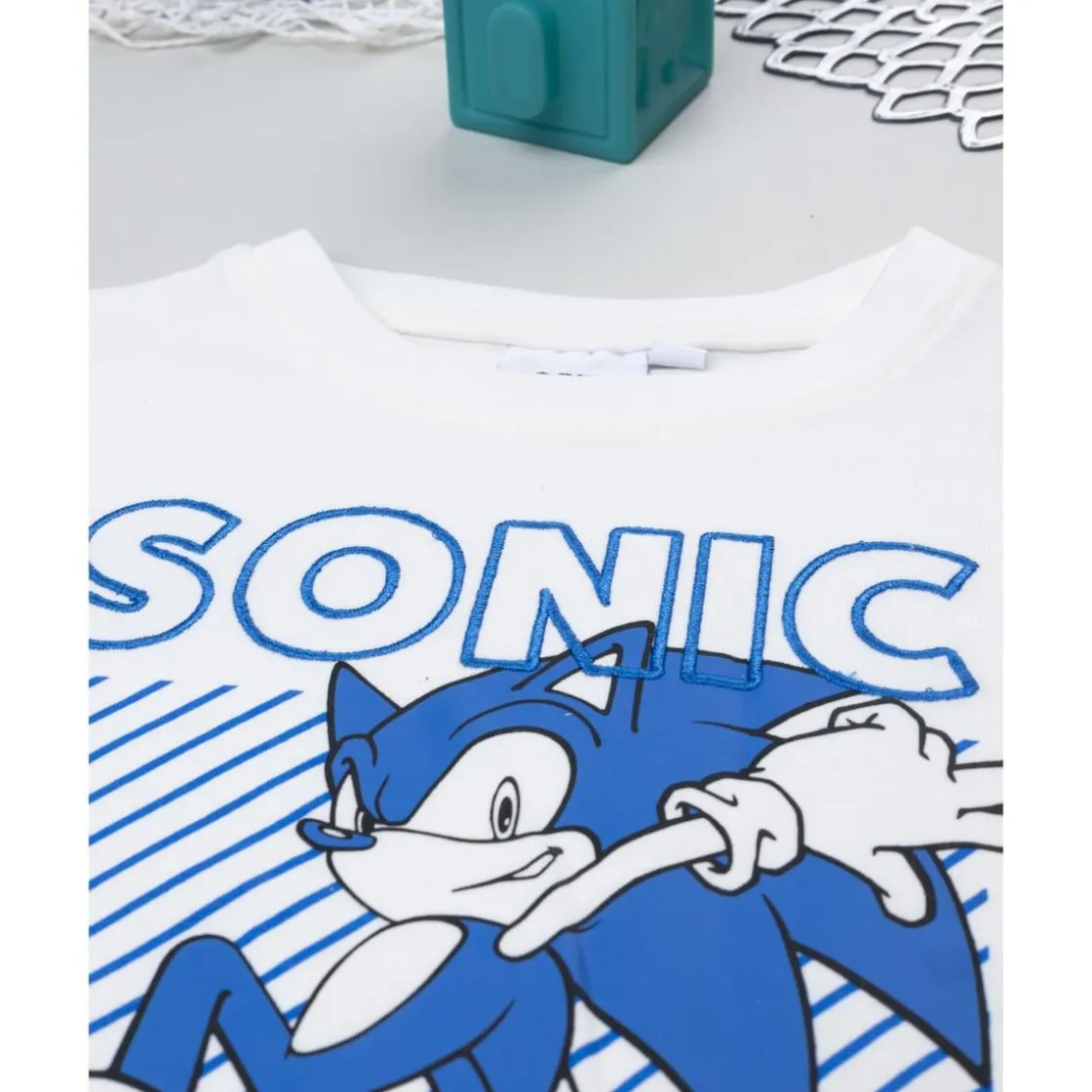 Prenatal Camiseta blanca de manga larga para niño con estampado de Sonic* Niño·Niño 2-10 Años|Niño 2-10 Años·Camisas Y Camisetas