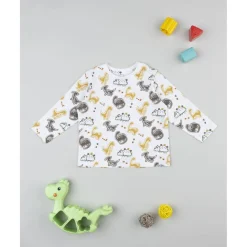 Prenatal Camiseta blanca de niño con estampado de dinosaurios* Bebé Niño 3-36 Meses·Camisas Y Camisetas|Niño·Bebé Niño 3-36 Meses