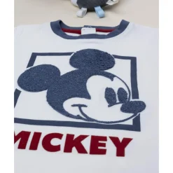 Prenatal Camiseta blanca y azul de manga larga para niño Mickey Mouse* Niño·Bebé Niño 3-36 Meses|Bebé Niño 3-36 Meses·Camisas Y Camisetas
