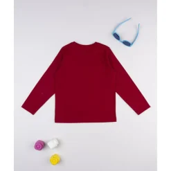 Prenatal Camiseta burdeos estampada para niño