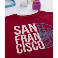 Prenatal Camiseta burdeos estampada para niño