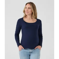 Prenatal Camiseta de lactancia azul en jersey de algodón
