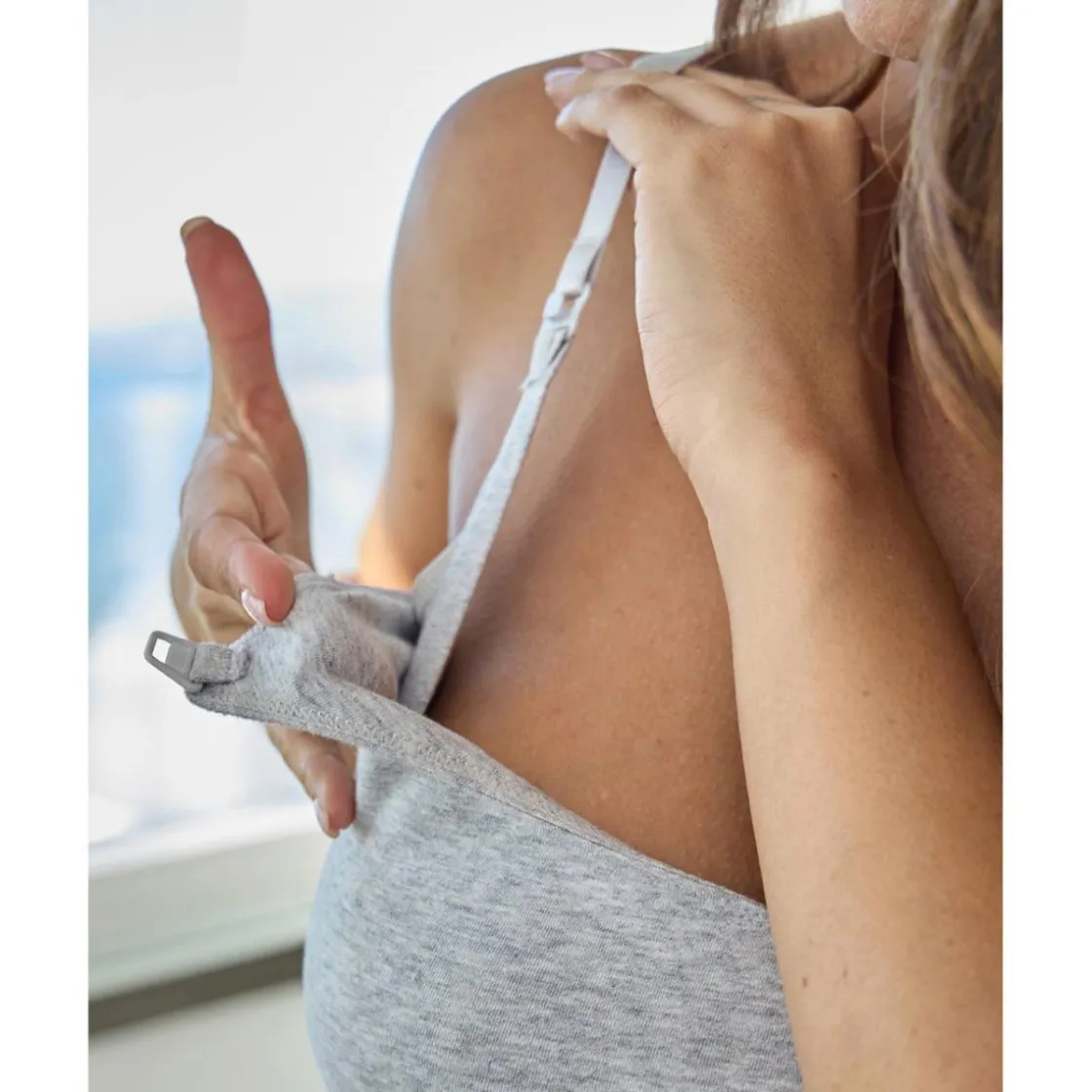 Prenatal Camiseta de lactancia gris