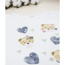 Prenatal Camiseta de niña blanca con estampado de corazones y ositos* Niña·Niña 2-10 Años|Niña 2-10 Años·Camisas Y Camisetas