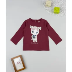 Prenatal Camiseta de niña burdeos Lady Dog* Niña·Bebé Niña 3-36 Meses|Bebé Niña 3-36 Meses·Camisas Y Camisetas