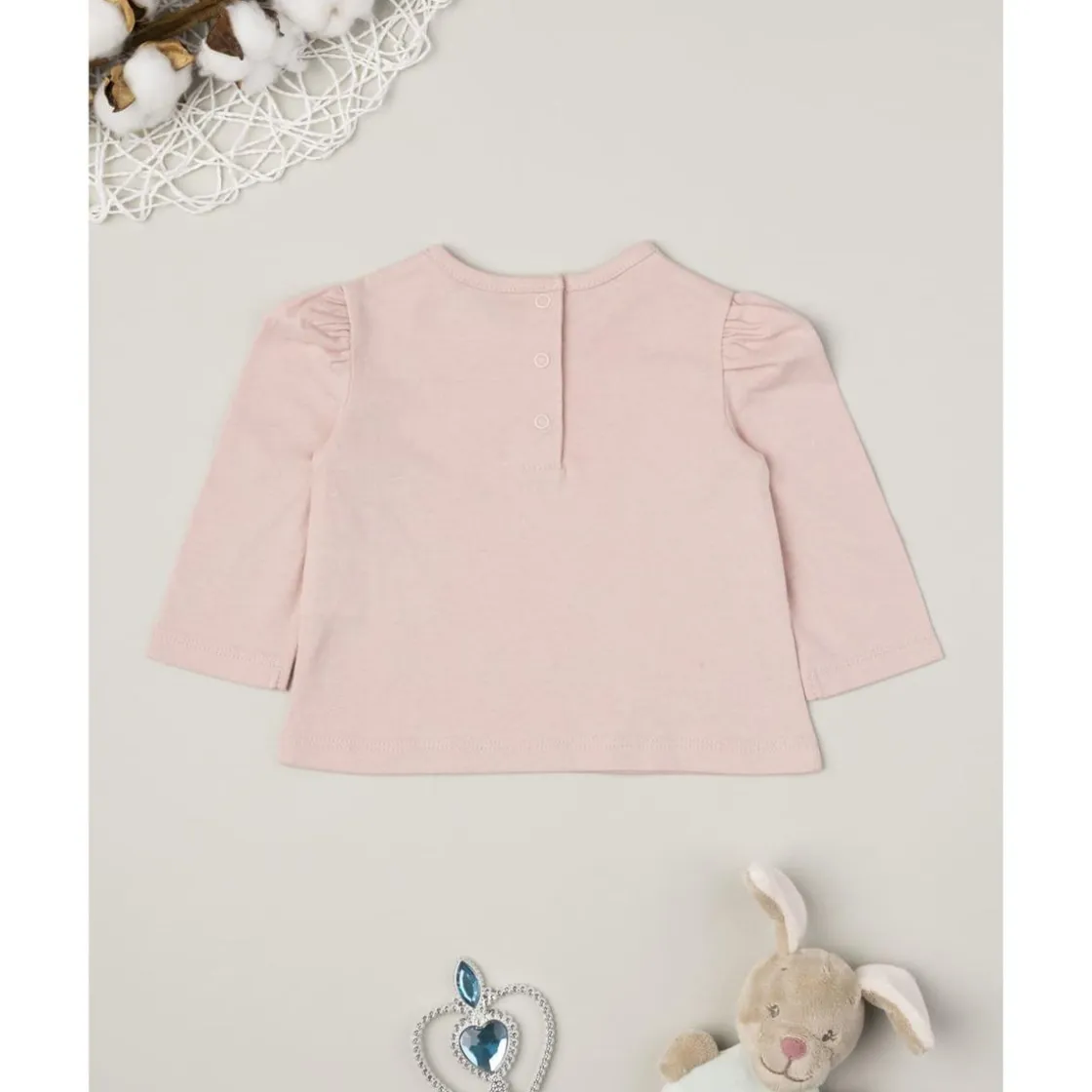 Prenatal Camiseta de niña rosa con estampado Oeko-Tex