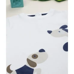 Prenatal Camiseta de niño blanca con estampado de perritos* Niño·Bebé Niño 3-36 Meses|Bebé Niño 3-36 Meses·Camisas Y Camisetas