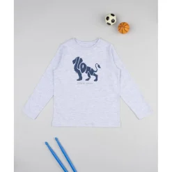 Prenatal Camiseta gris claro con estampado