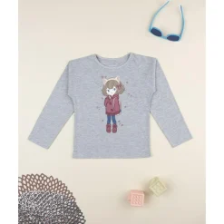 Prenatal Camiseta gris estampada para niña* Niña 2-10 Años·Camisas Y Camisetas|Niña·Niña 2-10 Años