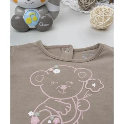 Prenatal Camiseta marrón de manga larga para niña con estampado 