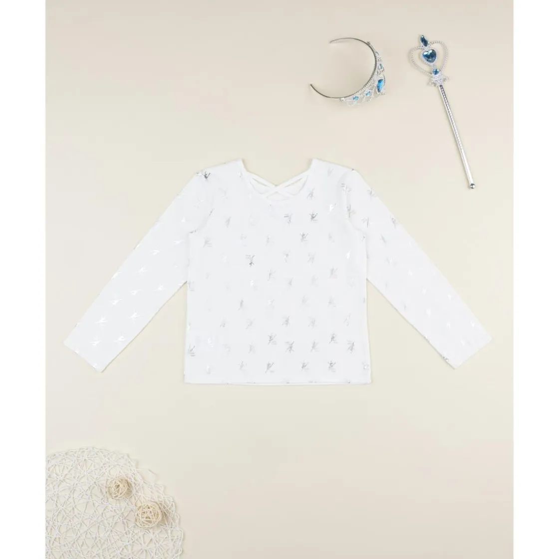 Prenatal Camiseta niña blanca bailarinas allover* Niña·Niña 2-10 Años|Niña 2-10 Años·Camisas Y Camisetas